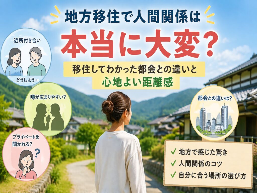 移住の人間関係で不安になる女性